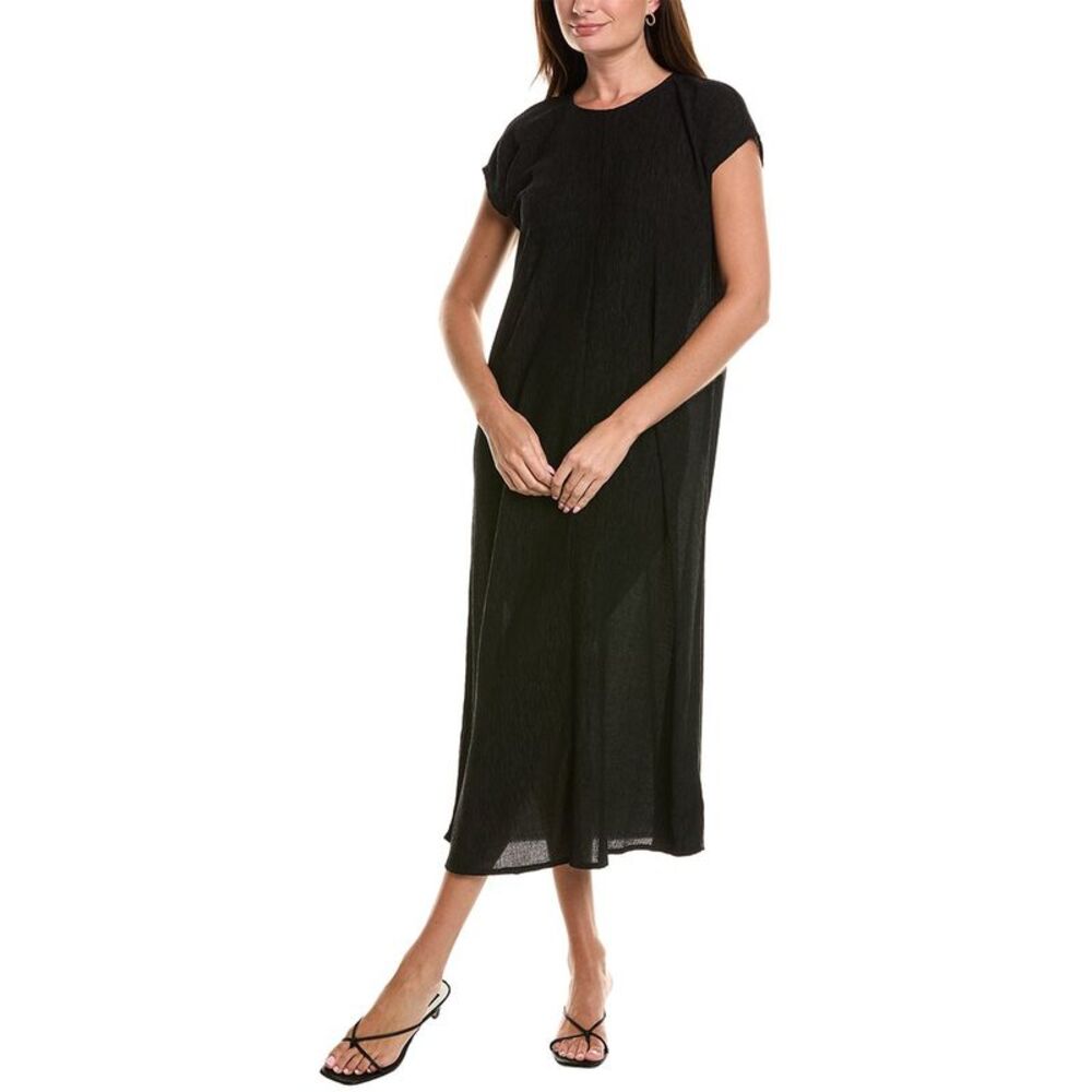 Eileen Fisher Womens  Round Neck Dress, Black
